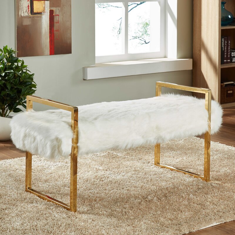 Everly Quinn Anastasia Upholstered Bench & Reviews | Wayfair